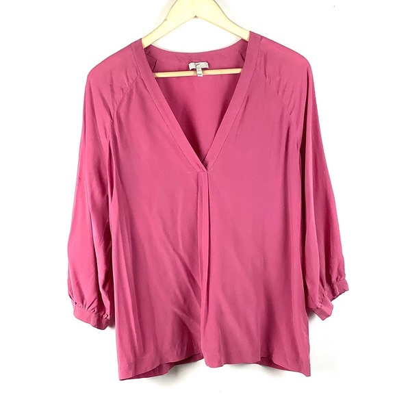 Joie Tops - Joie - anka 3/4 sleeve v neck silk top
